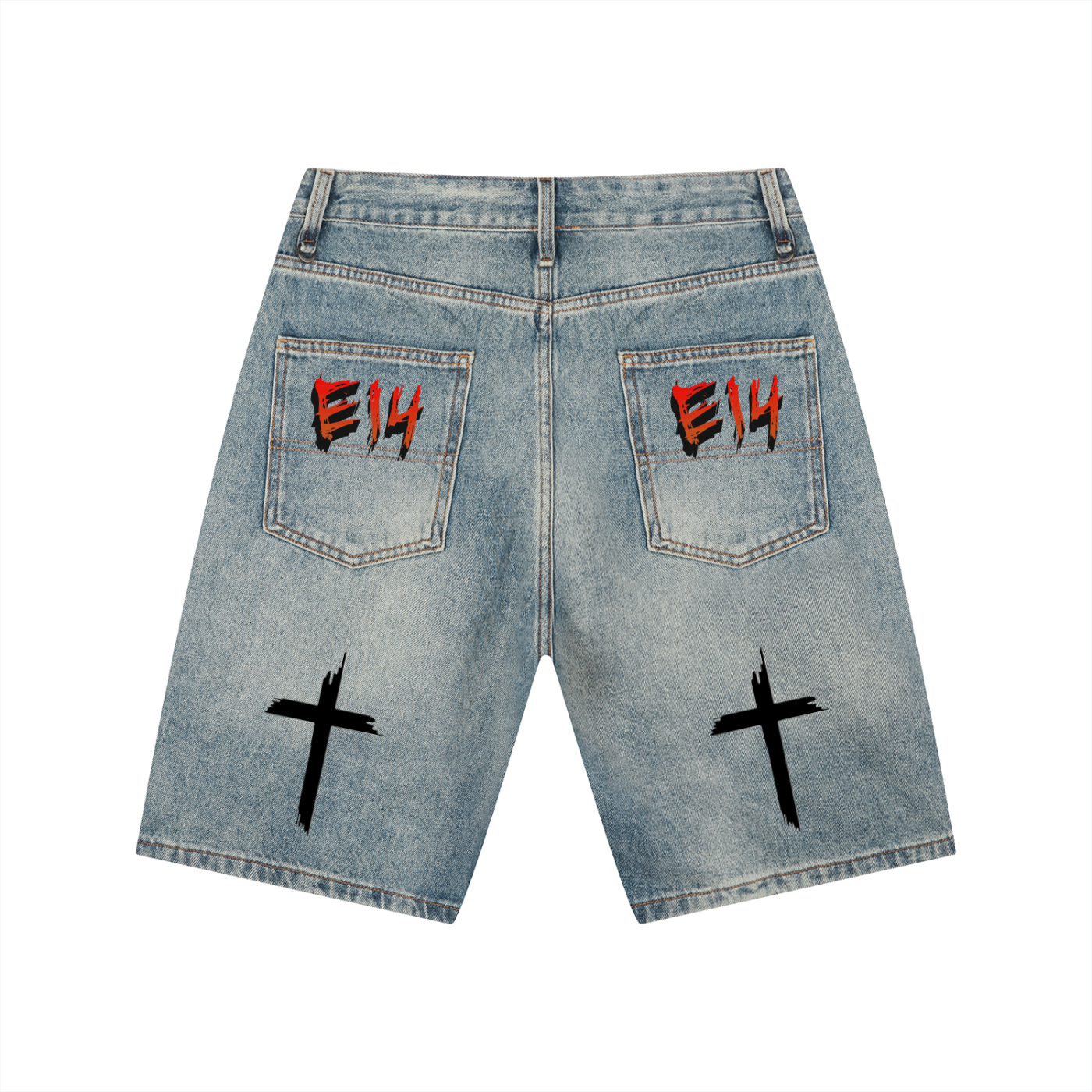 Men's Vintage Wash Denim Shorts