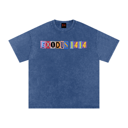 Snow Washed Oversized Cotton T-Shirt