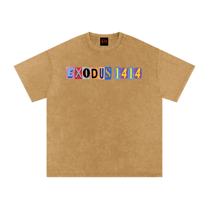 Snow Washed Oversized Cotton T-Shirt
