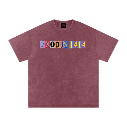 Snow Washed Oversized Cotton T-Shirt
