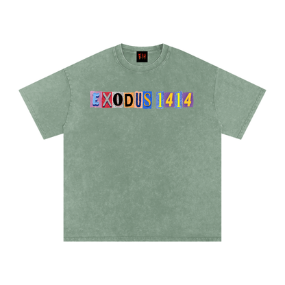Snow Washed Oversized Cotton T-Shirt
