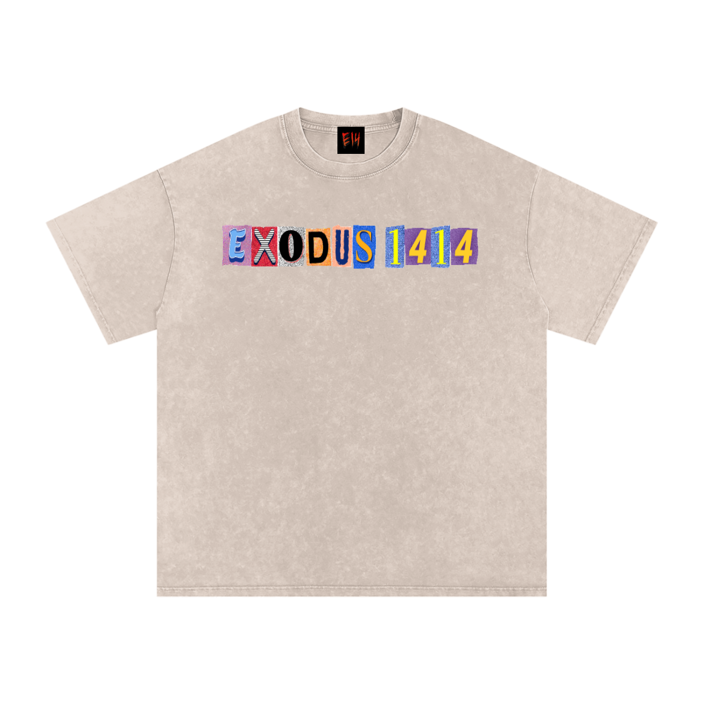 Snow Washed Oversized Cotton T-Shirt