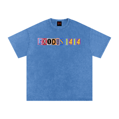 Snow Washed Oversized Cotton T-Shirt