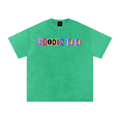 Snow Washed Oversized Cotton T-Shirt