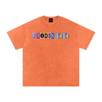 Snow Washed Oversized Cotton T-Shirt