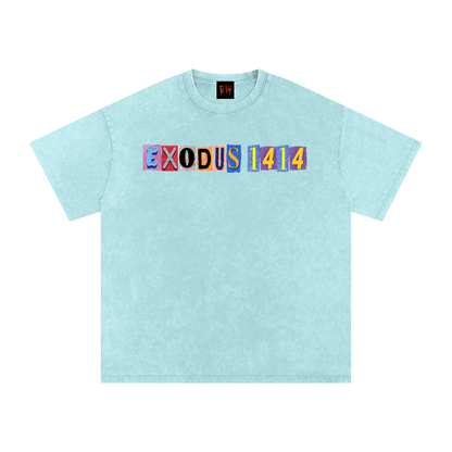 Snow Washed Oversized Cotton T-Shirt