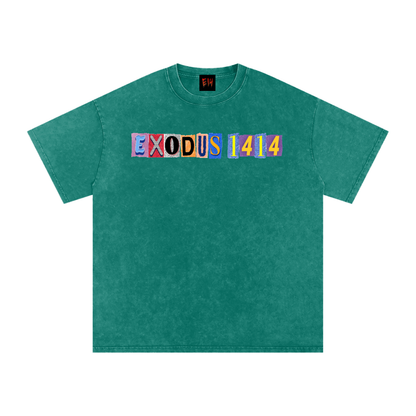 Snow Washed Oversized Cotton T-Shirt