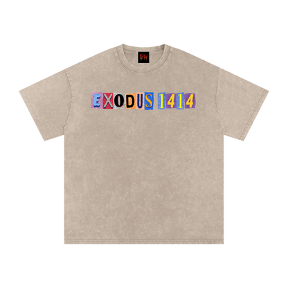 Snow Washed Oversized Cotton T-Shirt