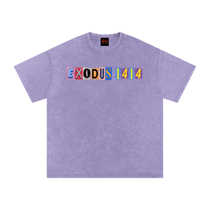 Snow Washed Oversized Cotton T-Shirt