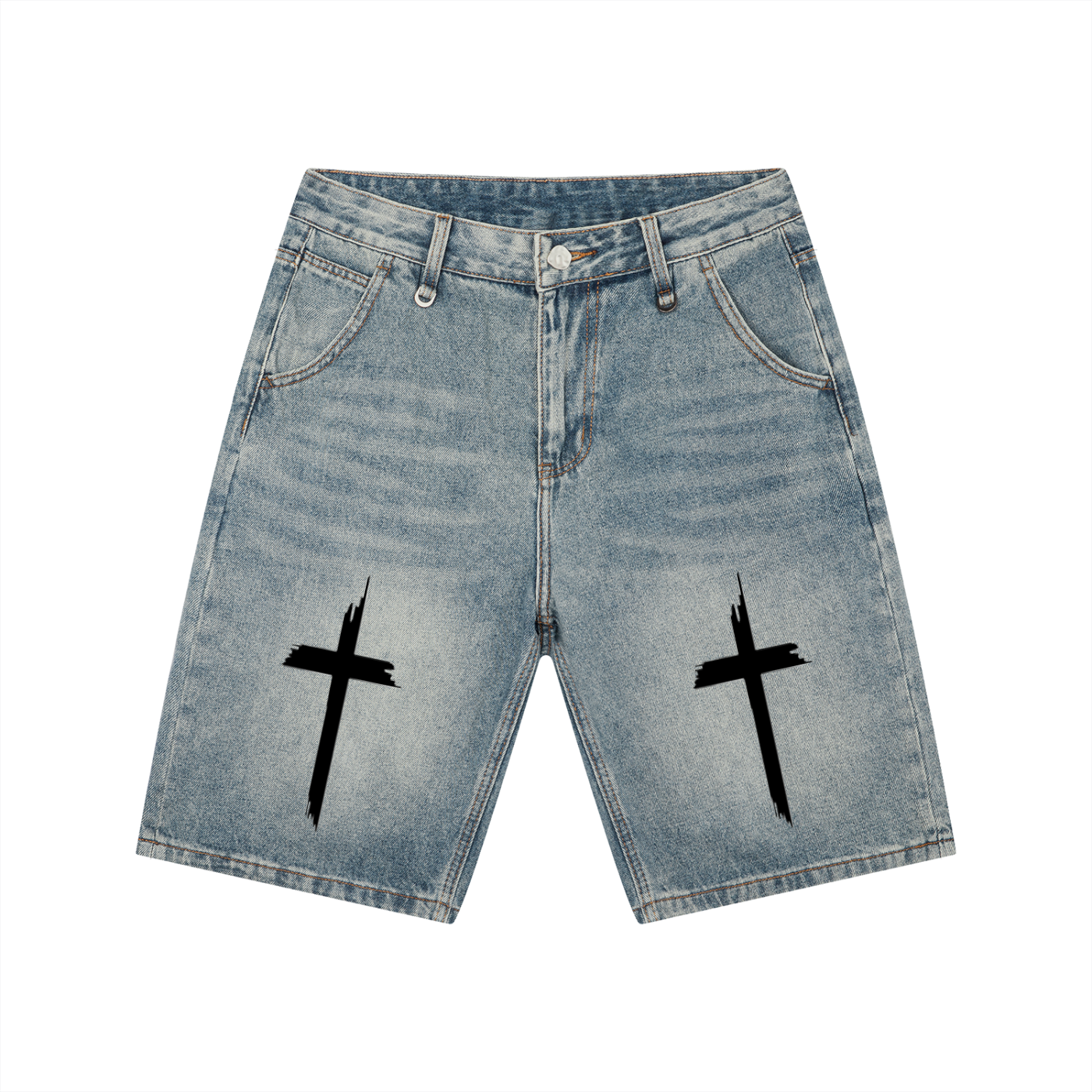 Men's Vintage Wash Denim Shorts