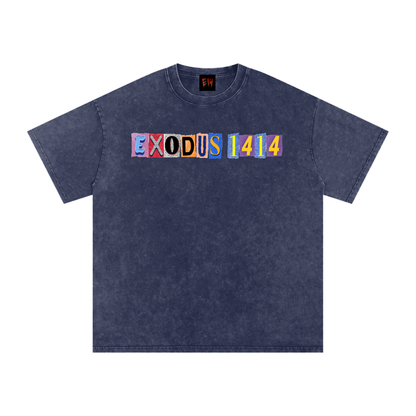 Snow Washed Oversized Cotton T-Shirt