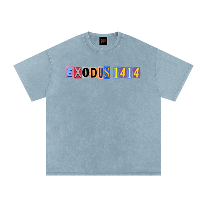 Snow Washed Oversized Cotton T-Shirt