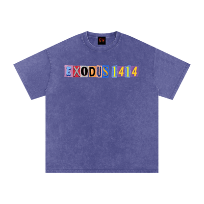 Snow Washed Oversized Cotton T-Shirt